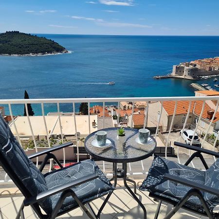Panoramic Sea And Old Town View Dubrovnik Apartment Bagian luar foto