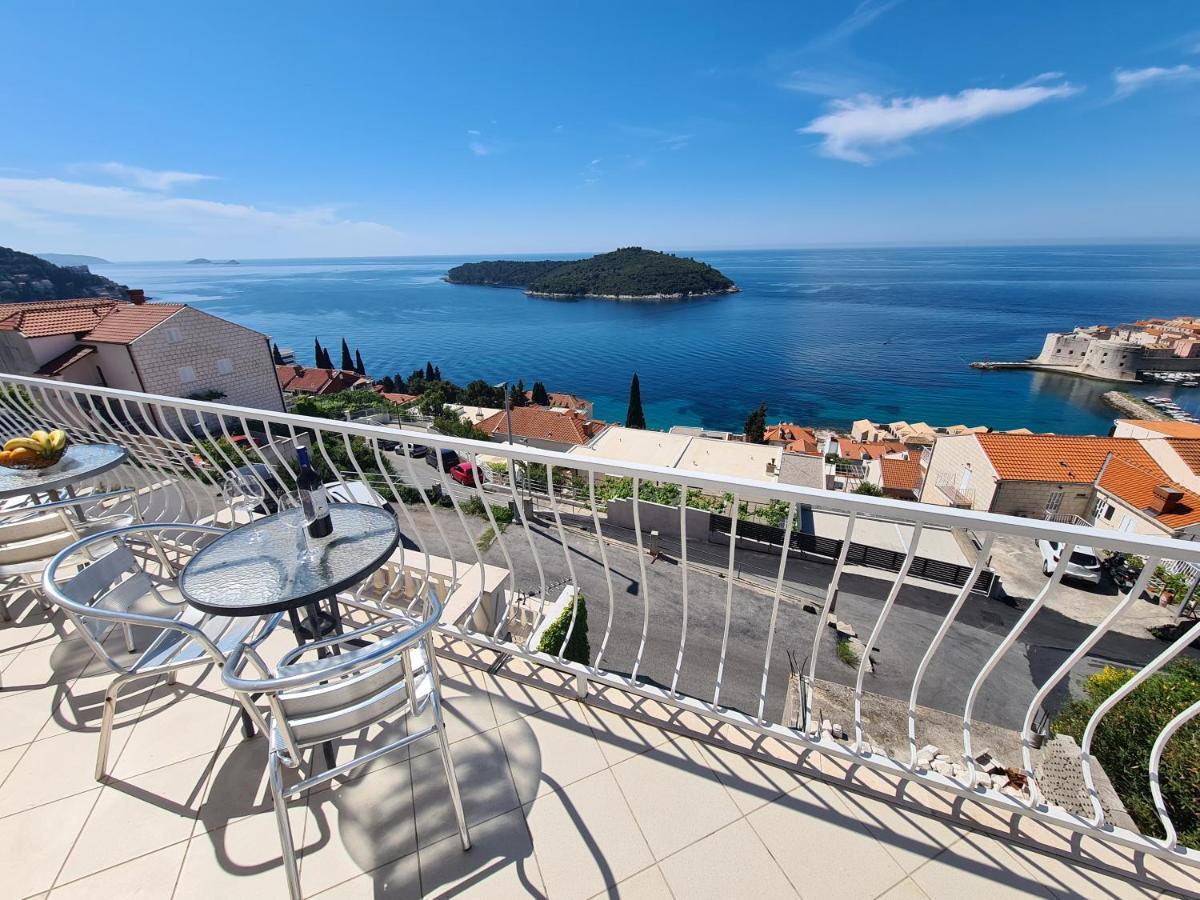 Panoramic Sea And Old Town View Dubrovnik Apartment Bagian luar foto