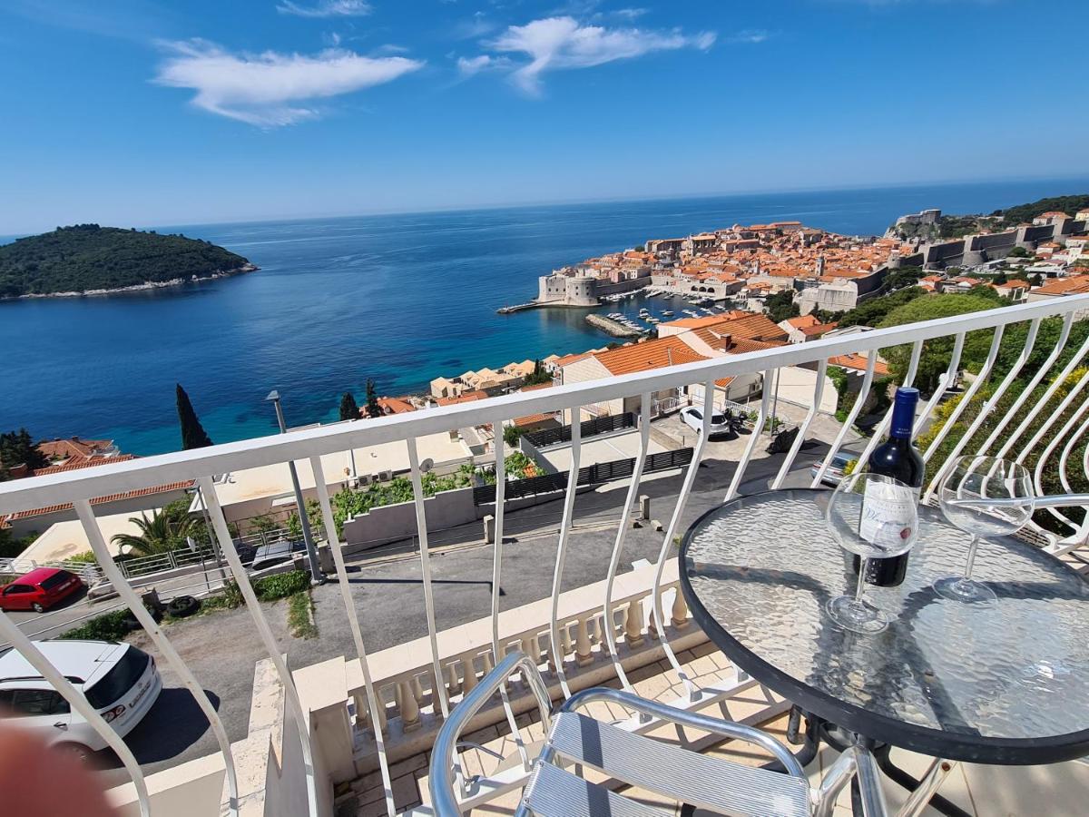 Panoramic Sea And Old Town View Dubrovnik Apartment Bagian luar foto