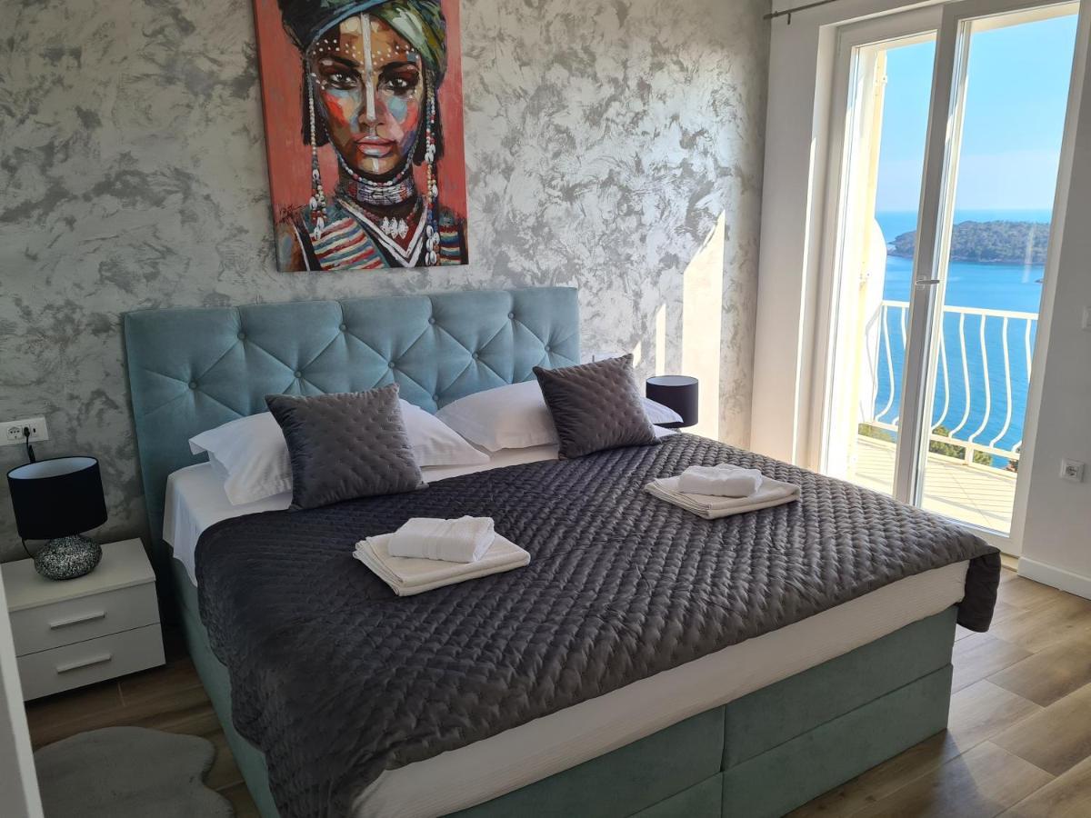 Panoramic Sea And Old Town View Dubrovnik Apartment Bagian luar foto